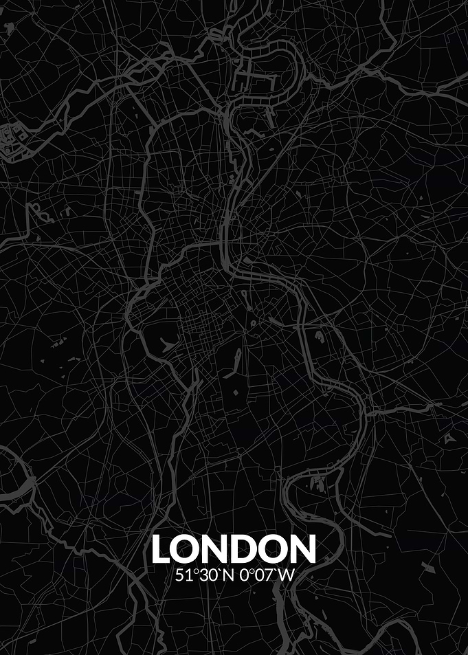London Black Map