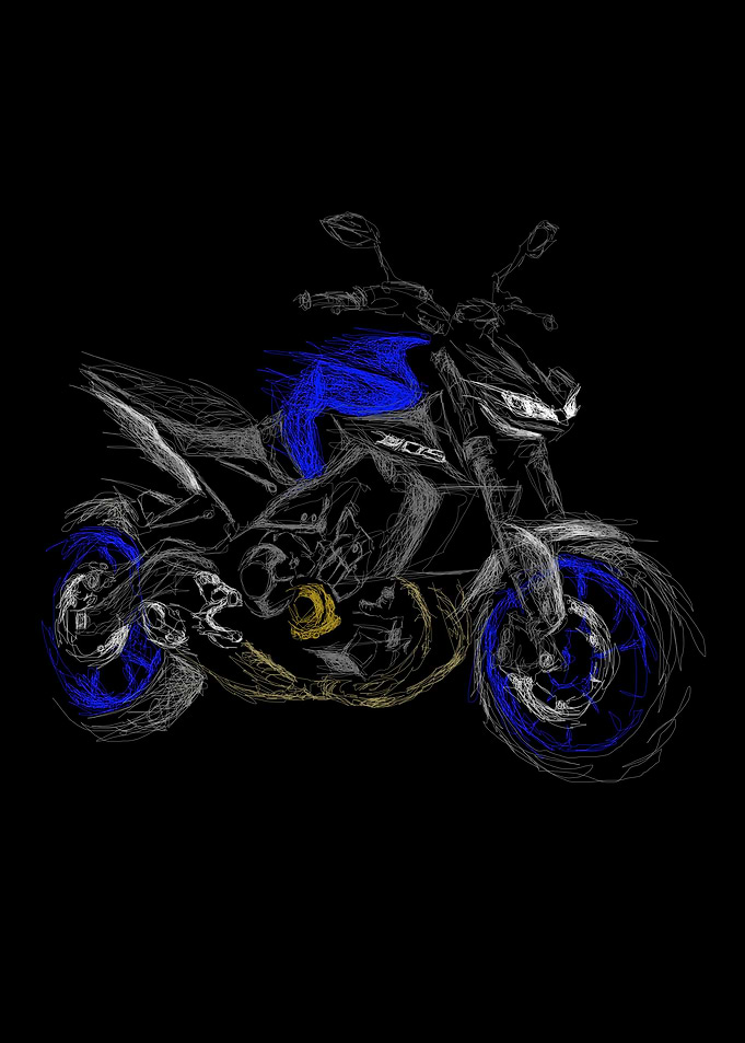 Yamaha MT 09 Scribble Art