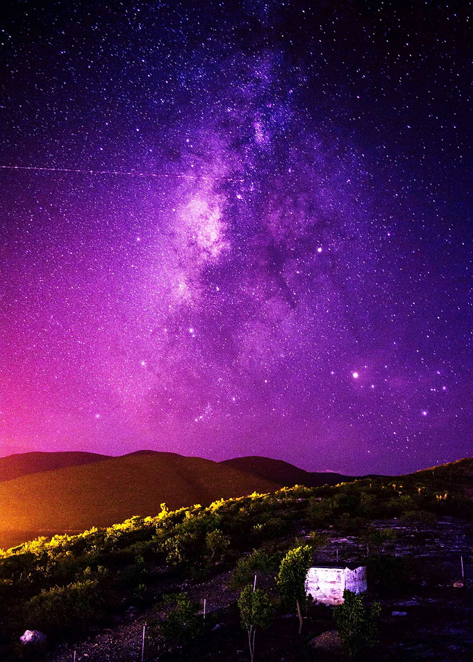 Purple Galaxy on Field
