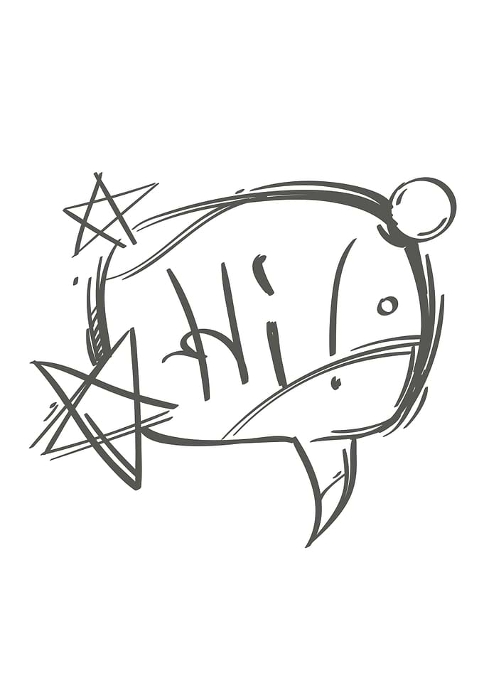 Hi Text Bubble