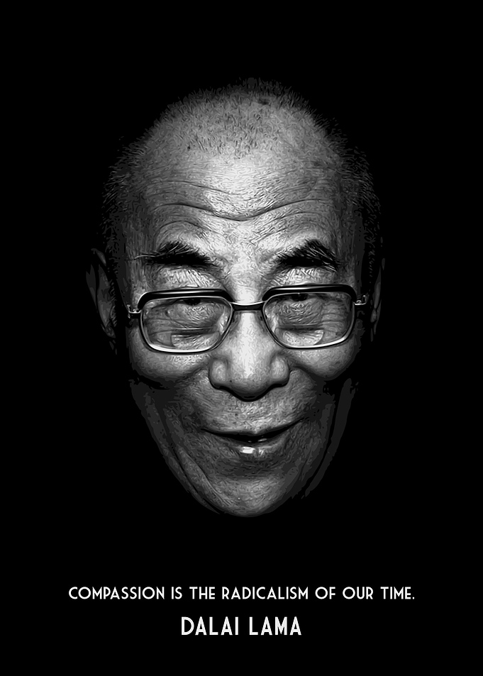 DALAI LAMA COMPASSION FACE