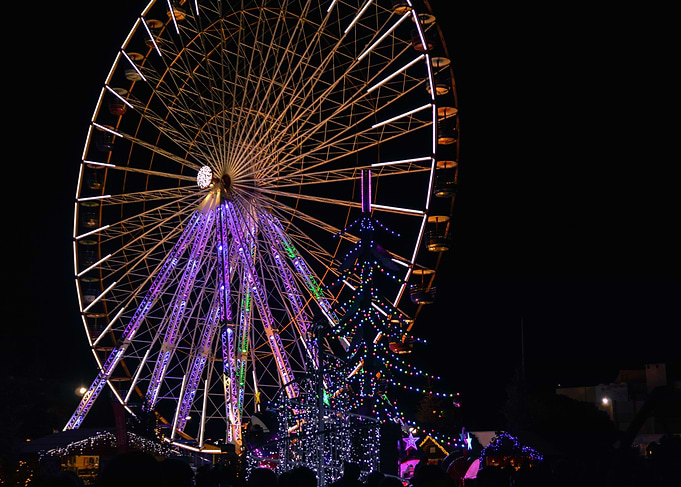 Illuminated Ferris wheel