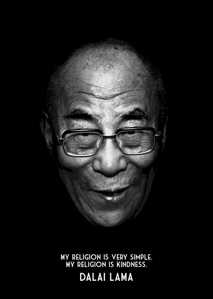 DALAI LAMA KINDNESS FACE