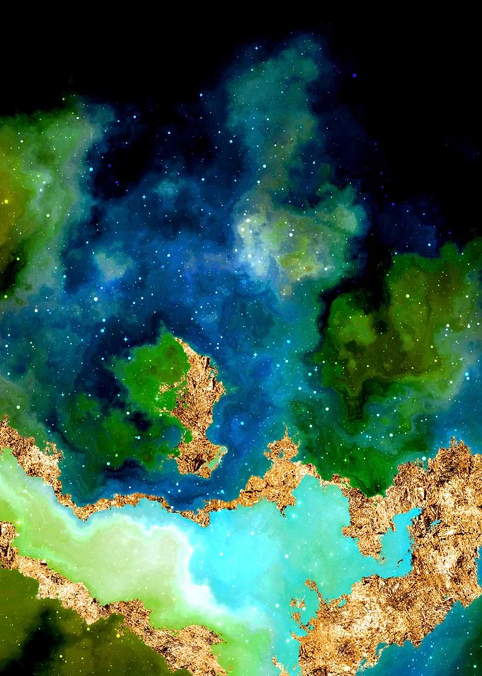 100 Starry Nebula in Space