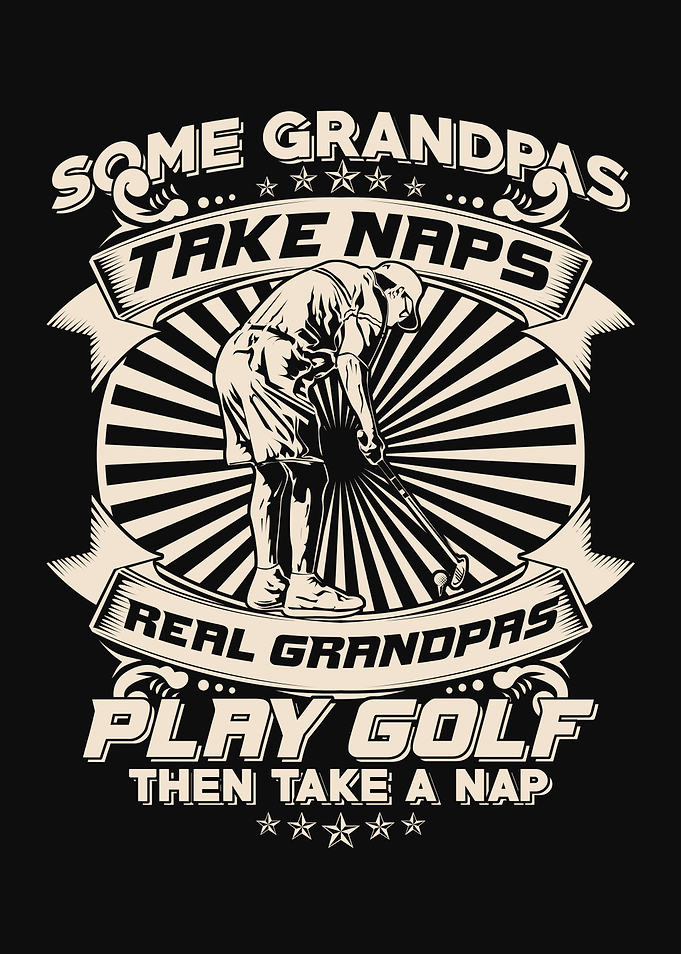 Golfing Grandpa Design