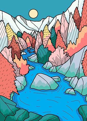 The river valley