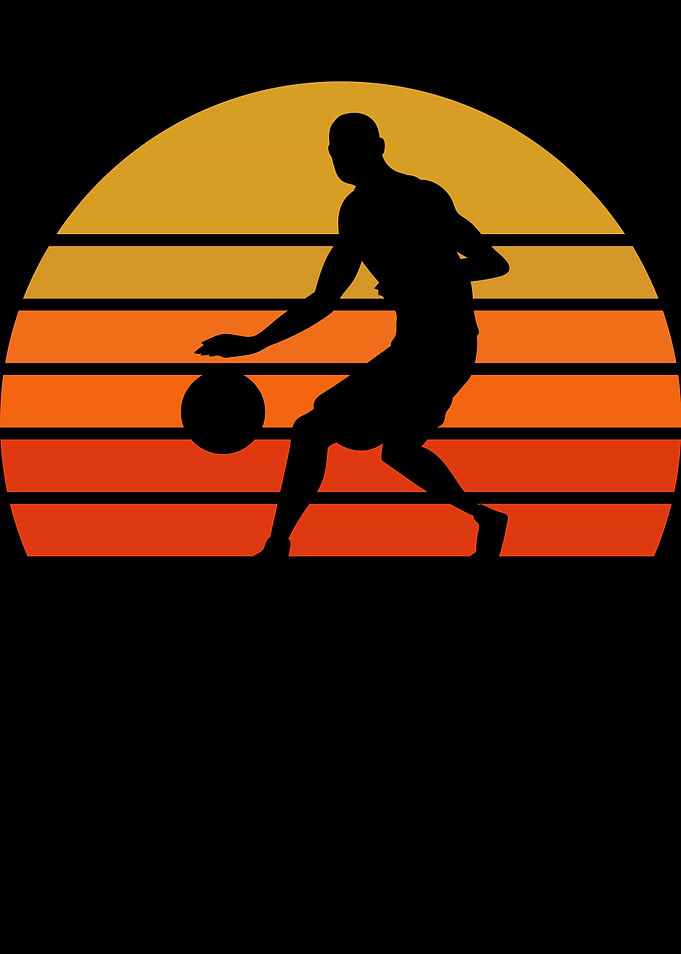 Basketball man retro