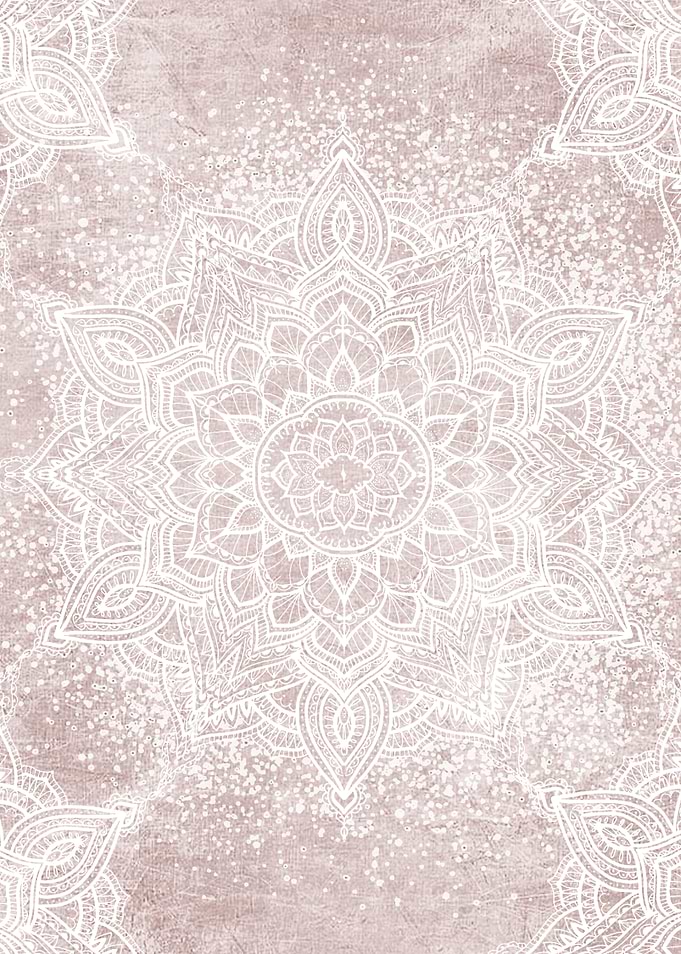 Beige snow mandala