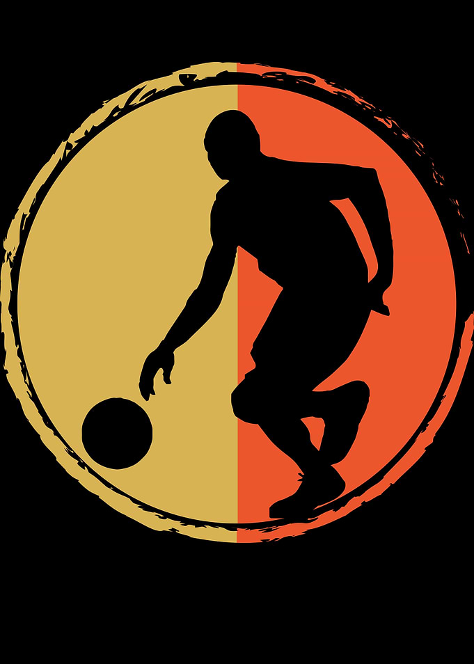 Basketball man retro