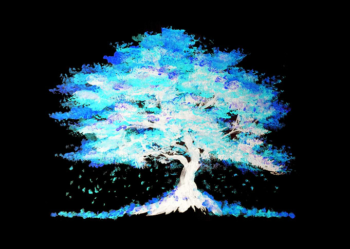 Luminescent Blue Tree