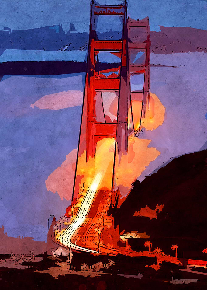 The Golden Gate AT Night