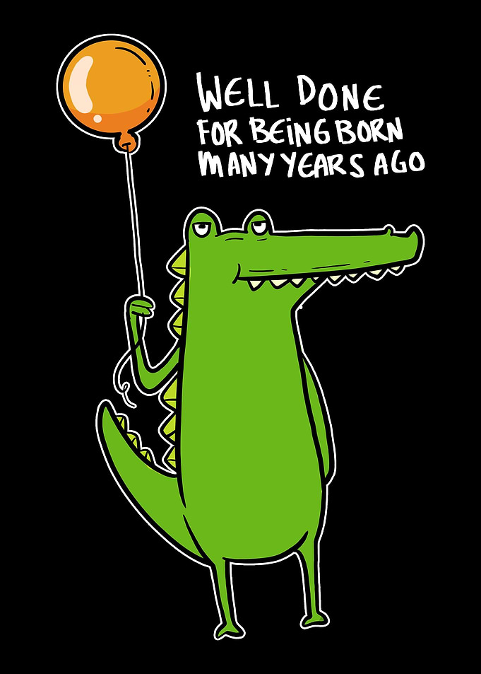Crocodile Dragon Funny Bir