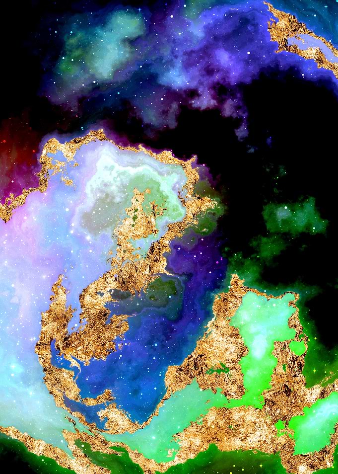 100 Starry Nebula in Space