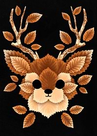 Deer of leaves
