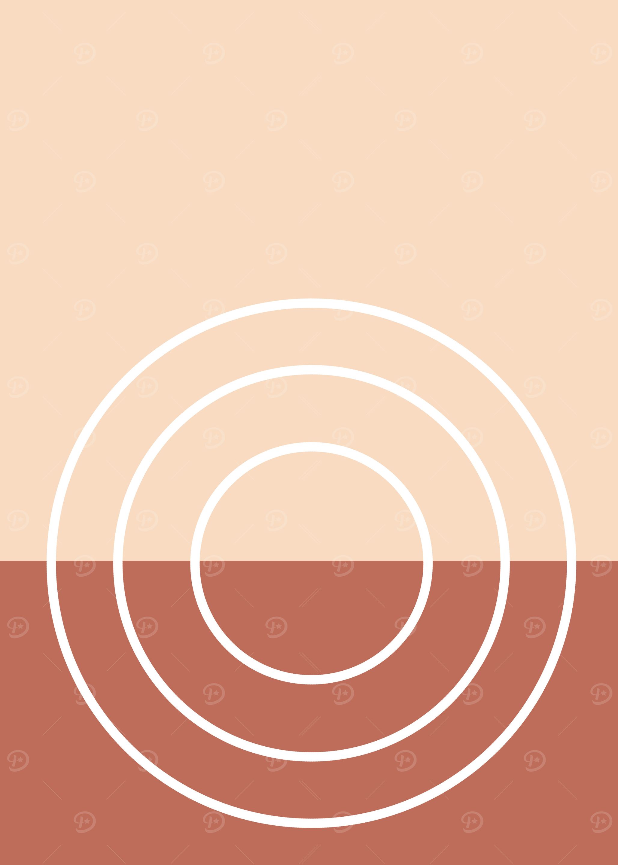 Terracotta Minimal Circles