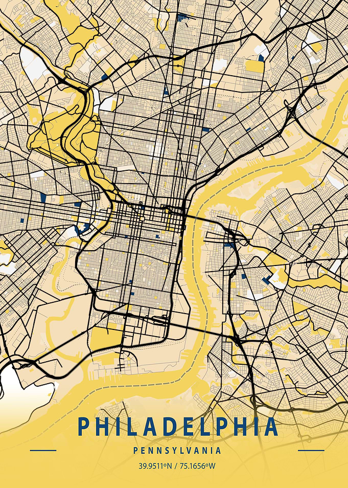 Philadelphia Yellow Map