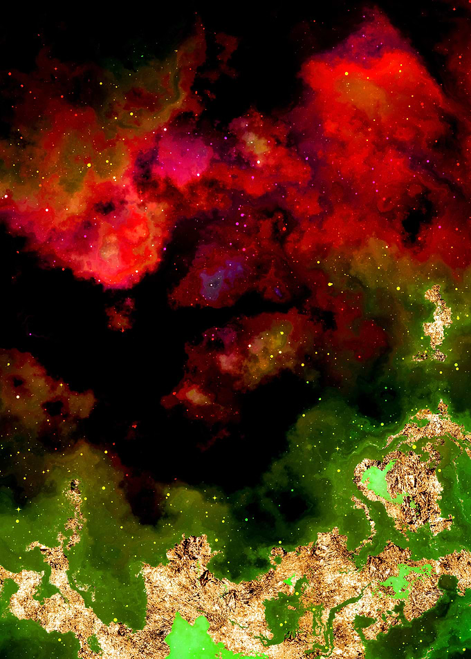 100 Starry Nebula in Space