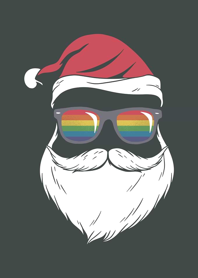 Gay Rainbow Santa