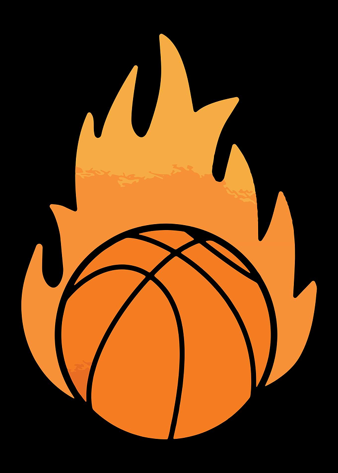 Basketball on fire