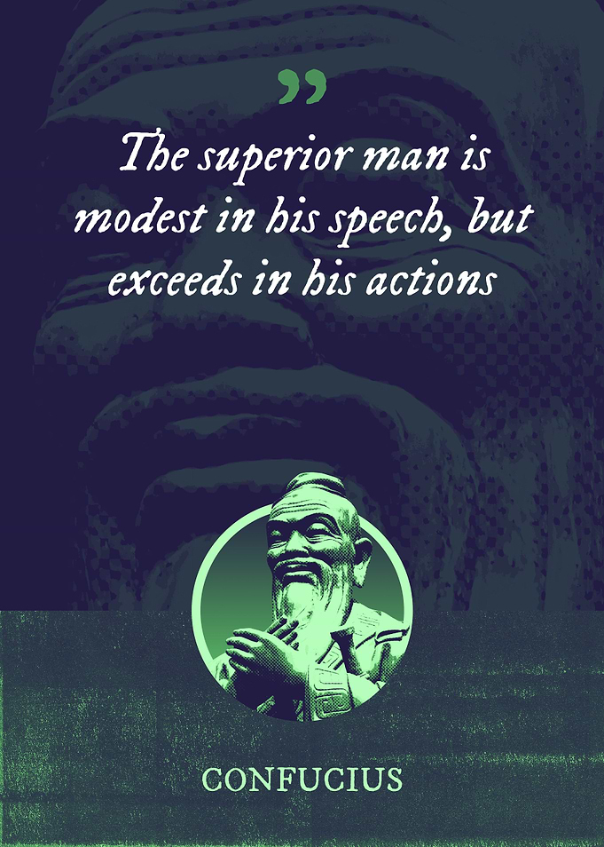 The superior man is modest