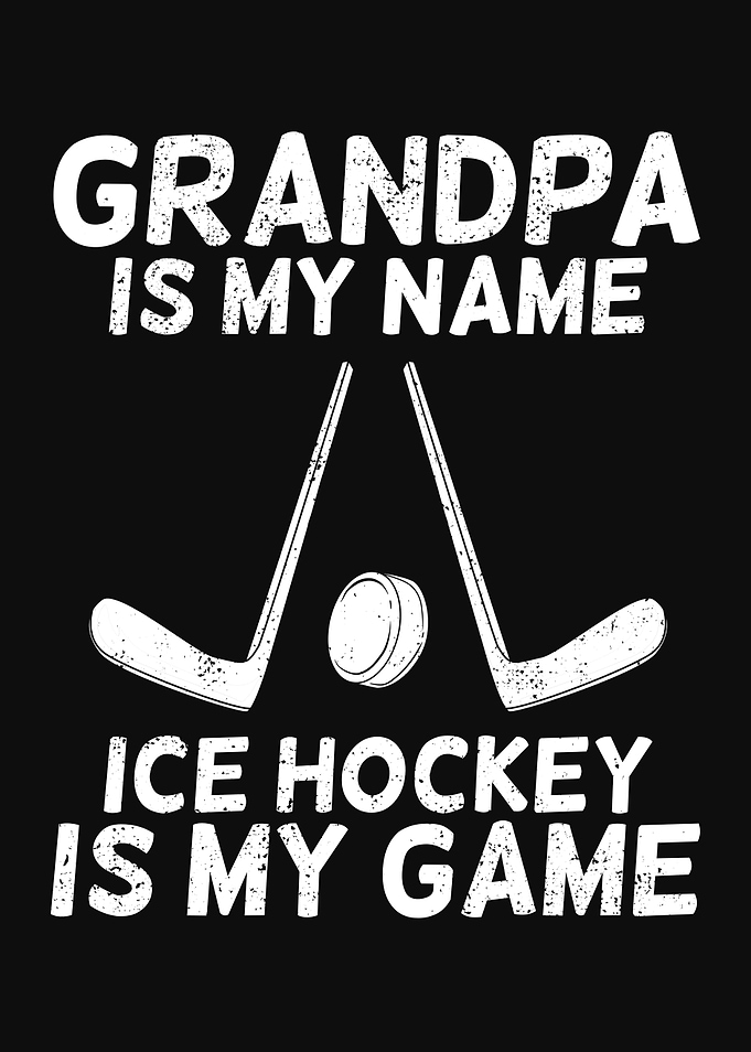 Ice Hockey Grandpa Design