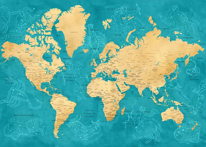 Zodiac world map Lexi