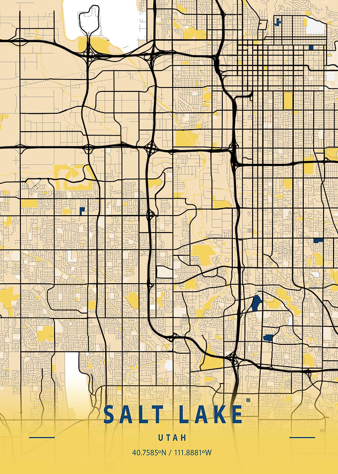 Salt Lake Yellow City Map