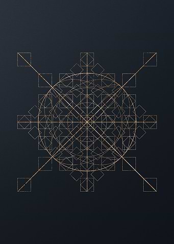 Gold Geometric Glyph