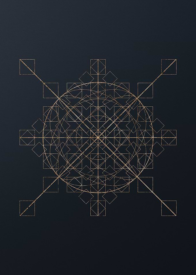 Gold Geometric Glyph
