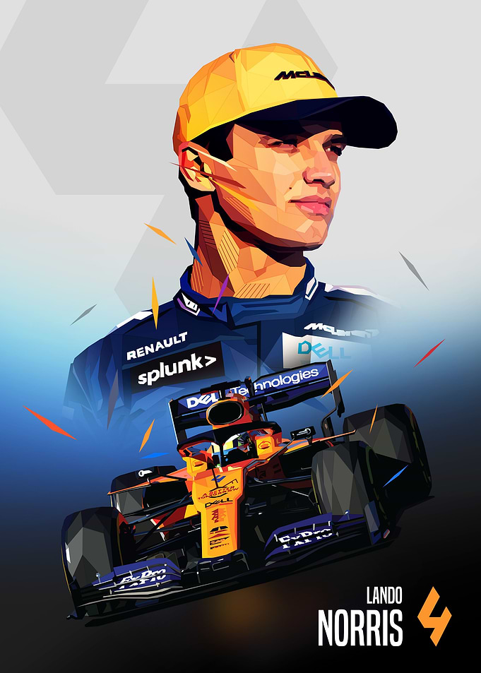 Lando Norris Low Poly