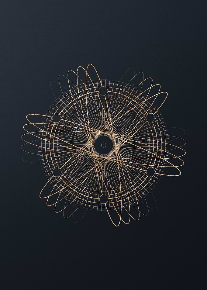 Gold Geometric Glyph