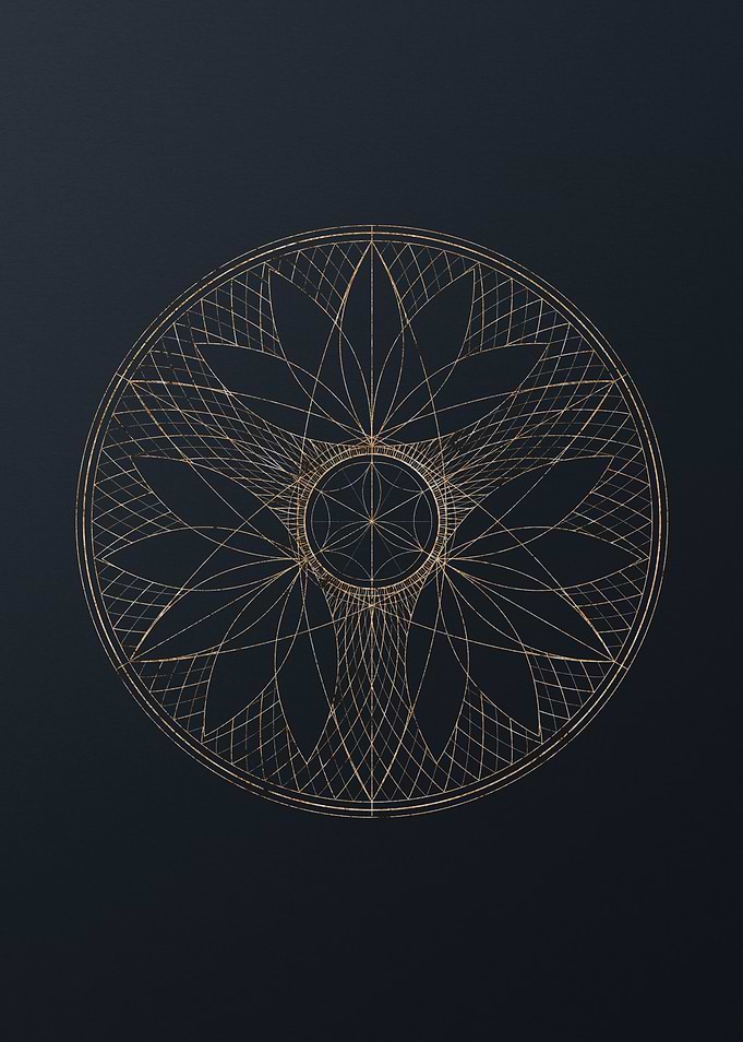 Gold Geometric Glyph