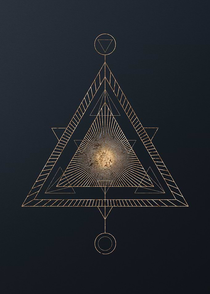 Gold Geometric Glyph