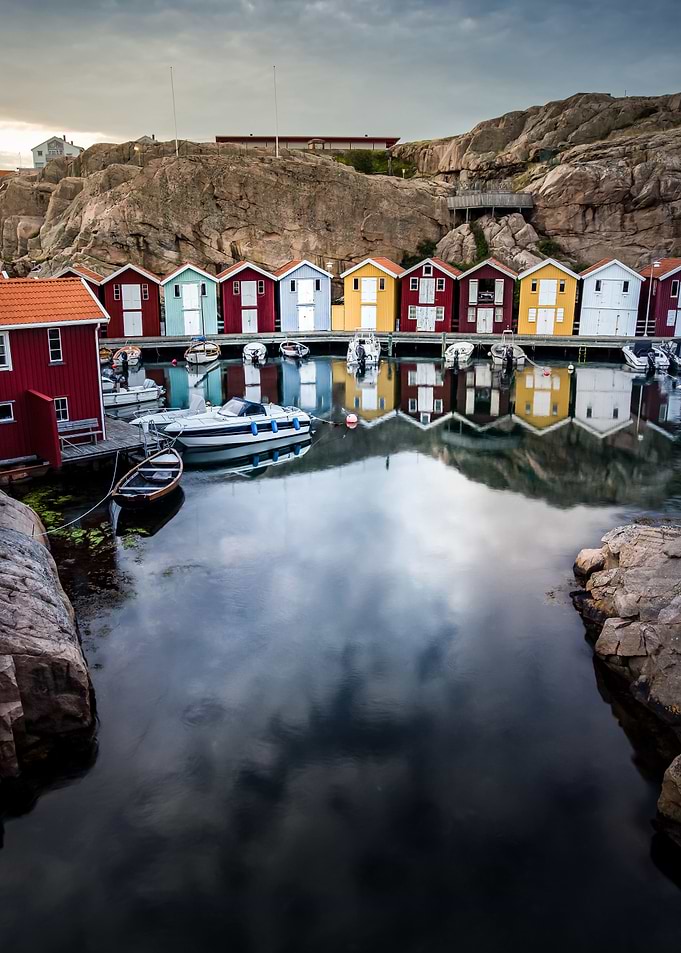 Colorful Old Fishing Huts