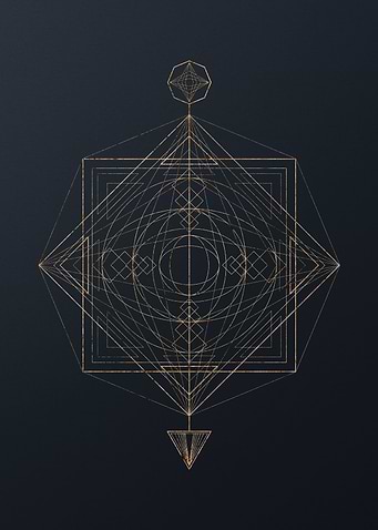 Gold Geometric Glyph