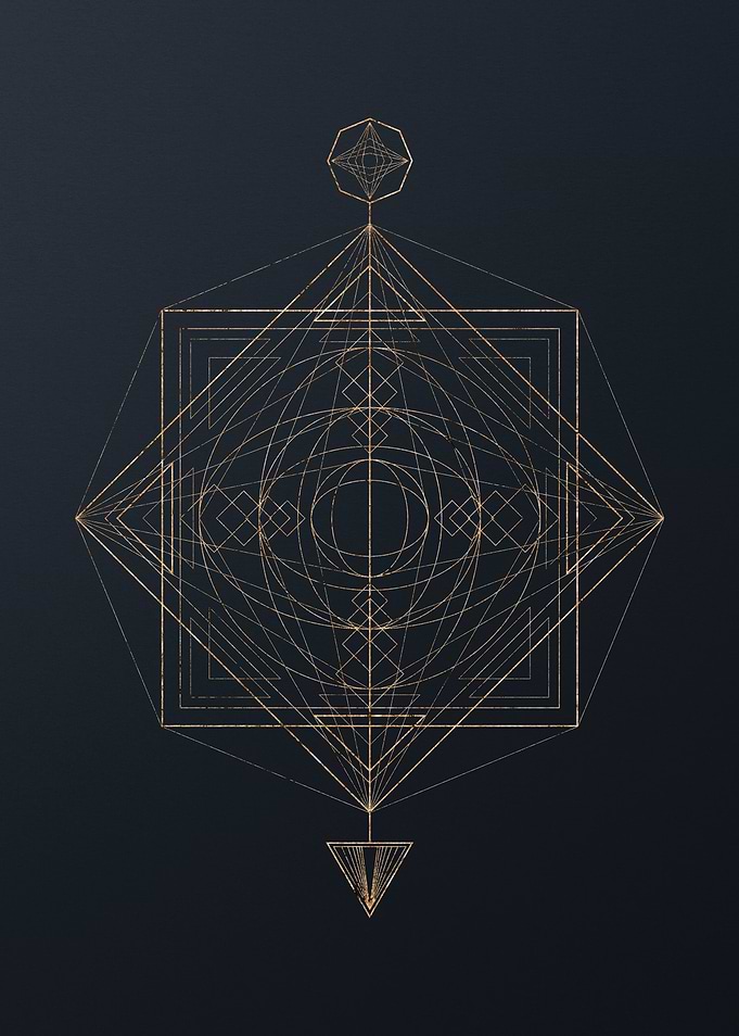 Gold Geometric Glyph