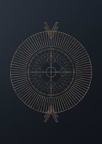 Gold Geometric Glyph