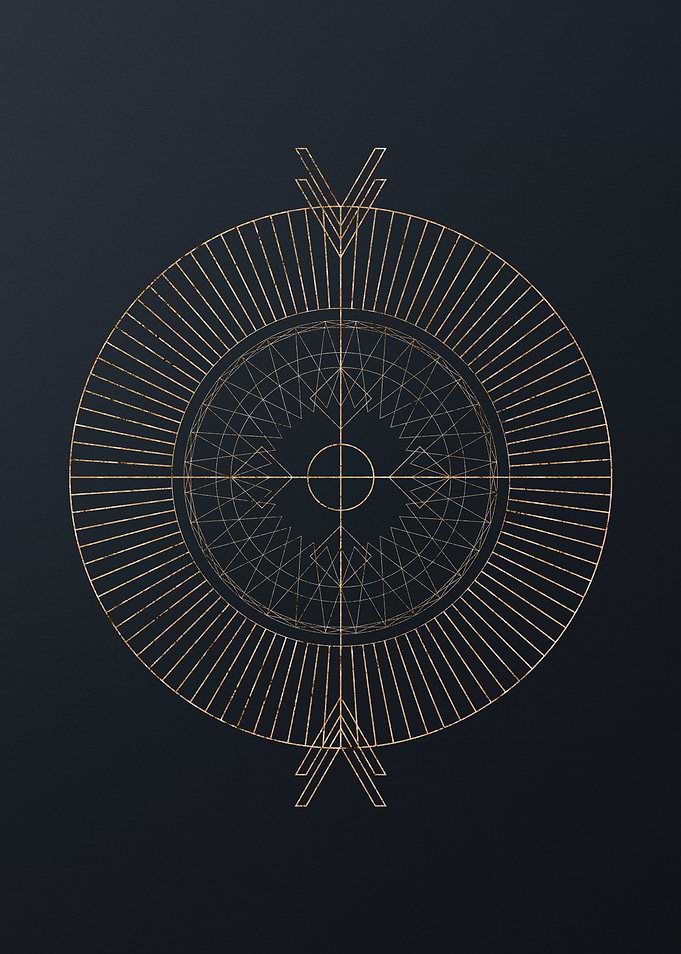 Gold Geometric Glyph