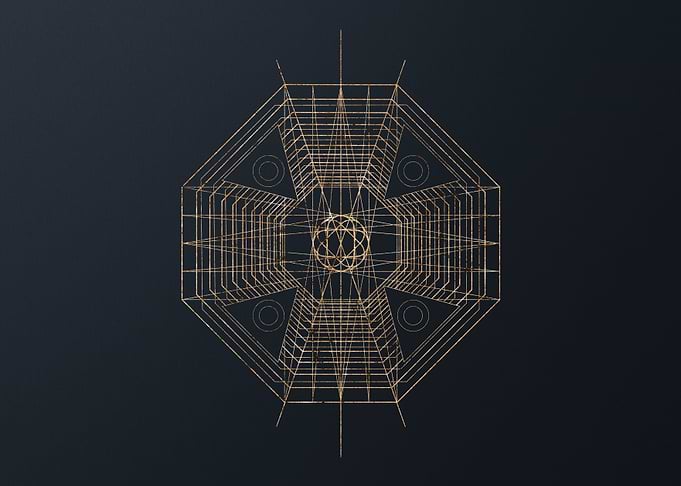 Gold Geometric Glyph