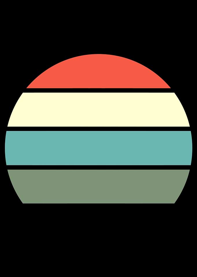 retro sunset rainbow