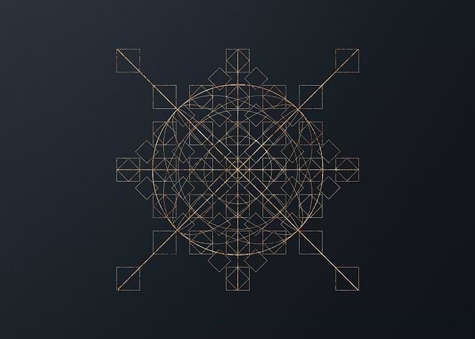 Gold Geometric Glyph
