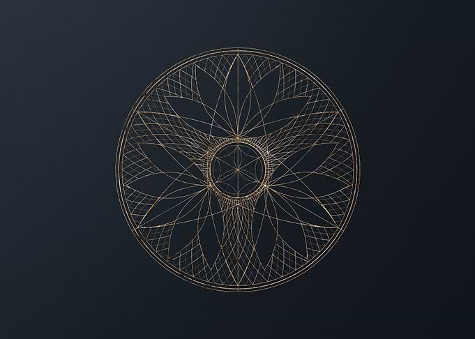 Gold Geometric Glyph