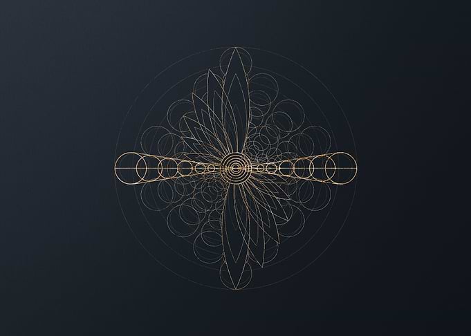 Gold Geometric Glyph