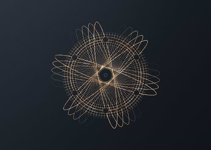 Gold Geometric Glyph