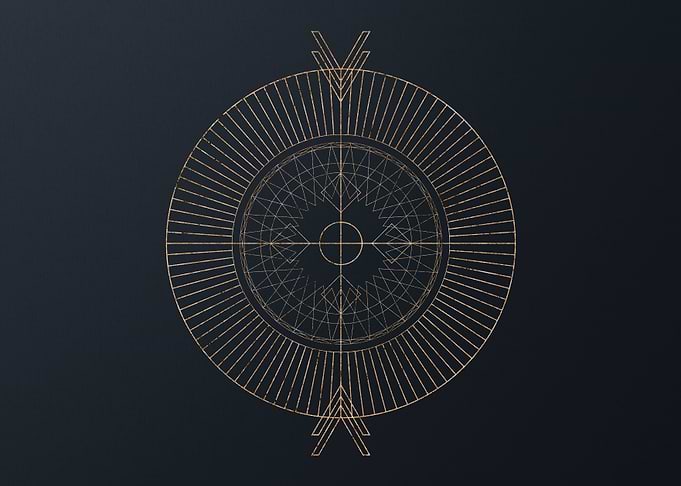 Gold Geometric Glyph