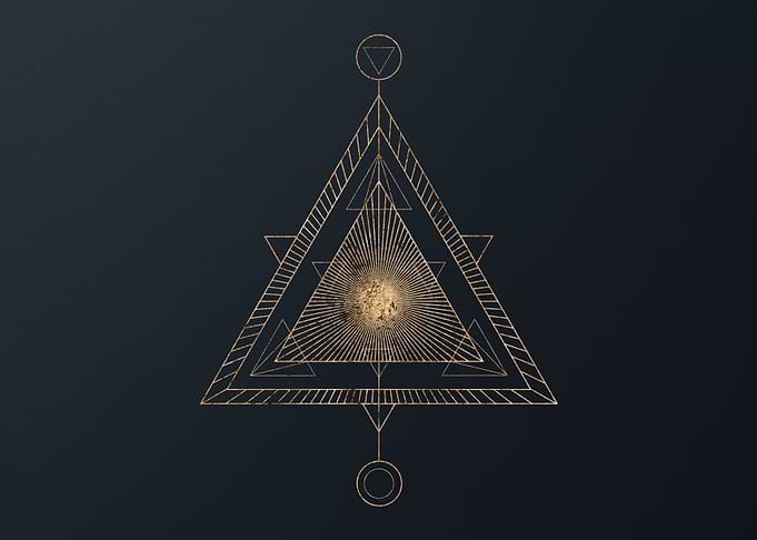 Gold Geometric Glyph