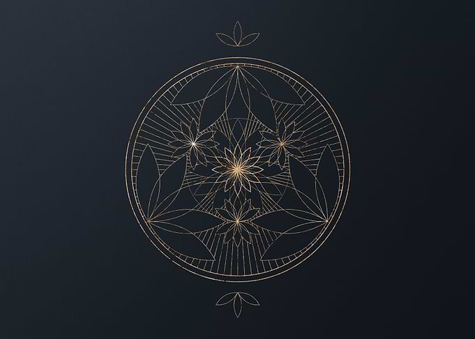 Gold Geometric Glyph