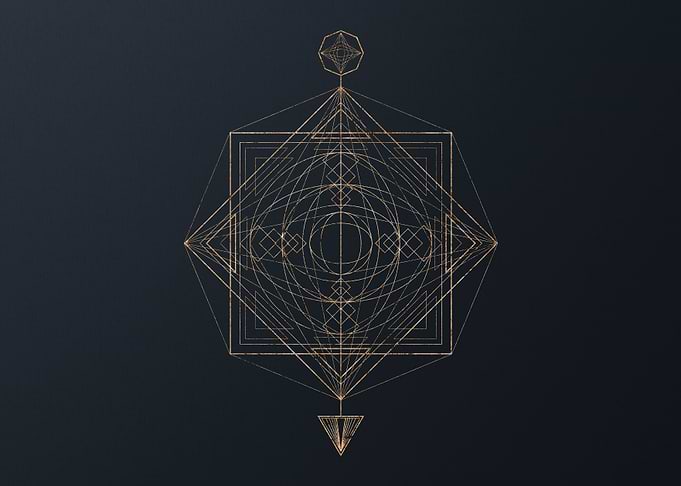 Gold Geometric Glyph