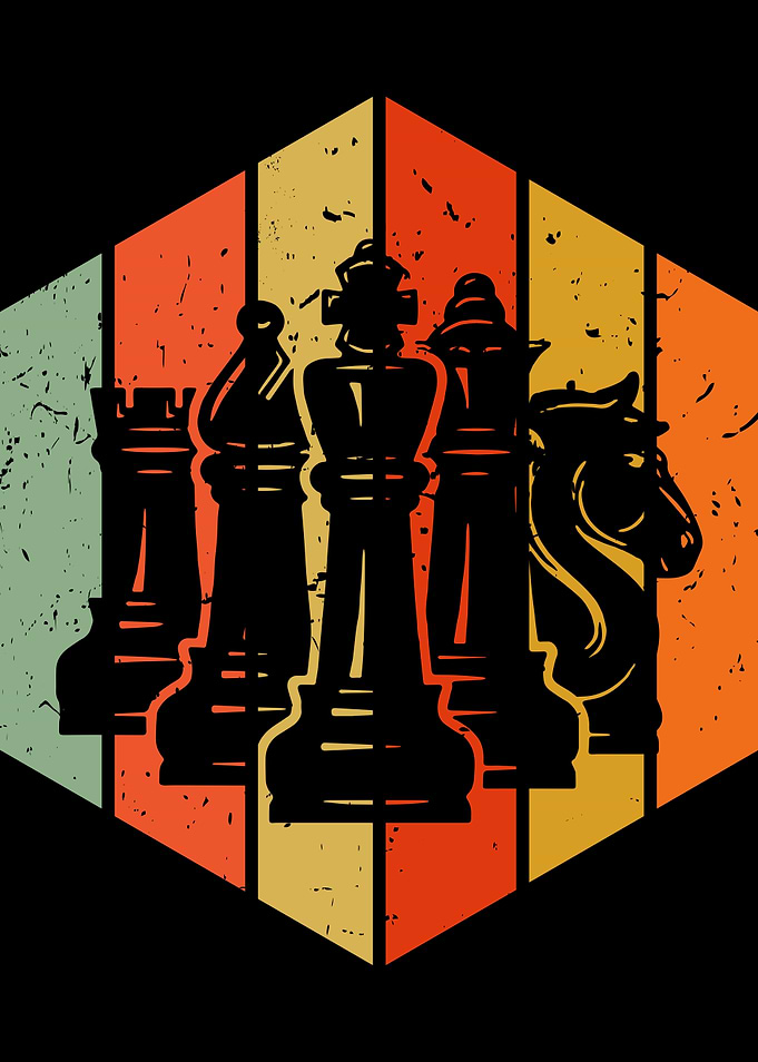 Coloured retro vintage