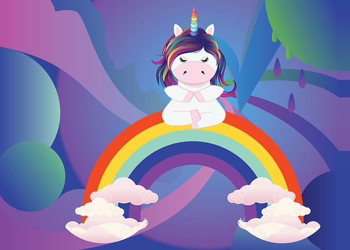 Unicorn rainbow meditation